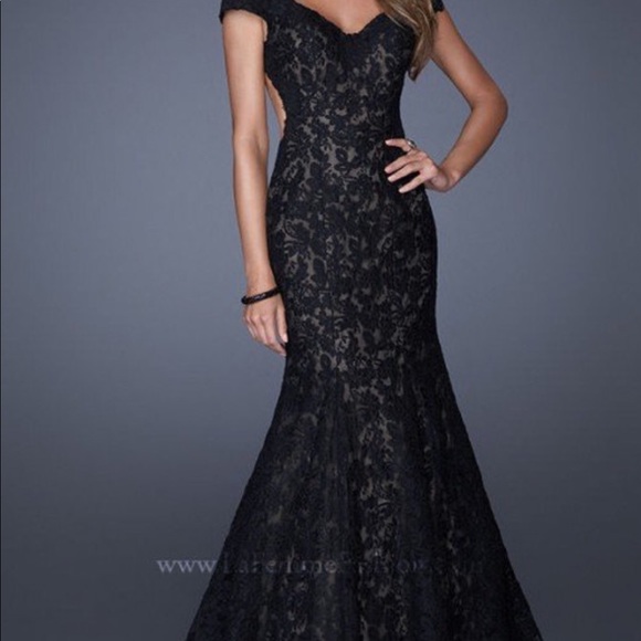 La femme dress size:8  black prom - Picture 1 of 4